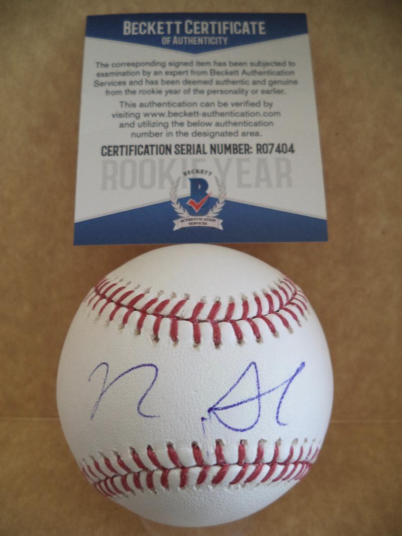 NICK SENZEL CINCINNATI REDS ROOKIE YEAR SIGNED AUTO M.L BASEBALL BECKETT R07404