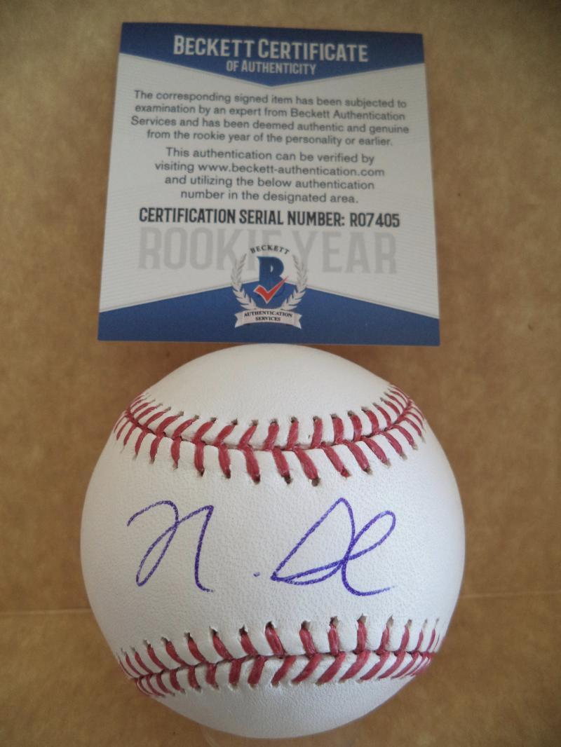 NICK SENZEL CINCINNATI REDS ROOKIE YEAR SIGNED AUTO M.L BASEBALL BECKETT R07405