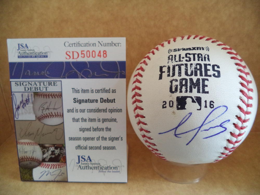 ALEX REYES CARDINALS SIGNED SIGNATURE DEBUT 2016 FUTURE GAMES BASEBALL SD50048