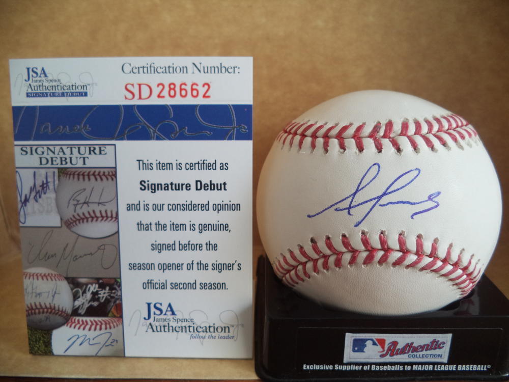 ALEX REYES ST. LOUIS CARDINALS SIGNATURE DEBUT SIGNED M.L. BASEBALL JSA SD28662