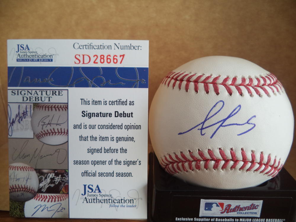ALEX REYES ST. LOUIS CARDINALS SIGNATURE DEBUT SIGNED M.L. BASEBALL JSA SD28667