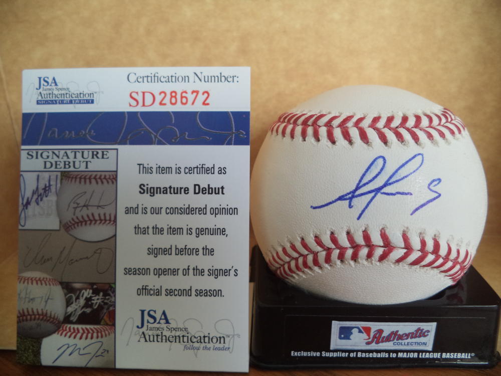 ALEX REYES ST. LOUIS CARDINALS SIGNATURE DEBUT SIGNED M.L. BASEBALL JSA SD28672