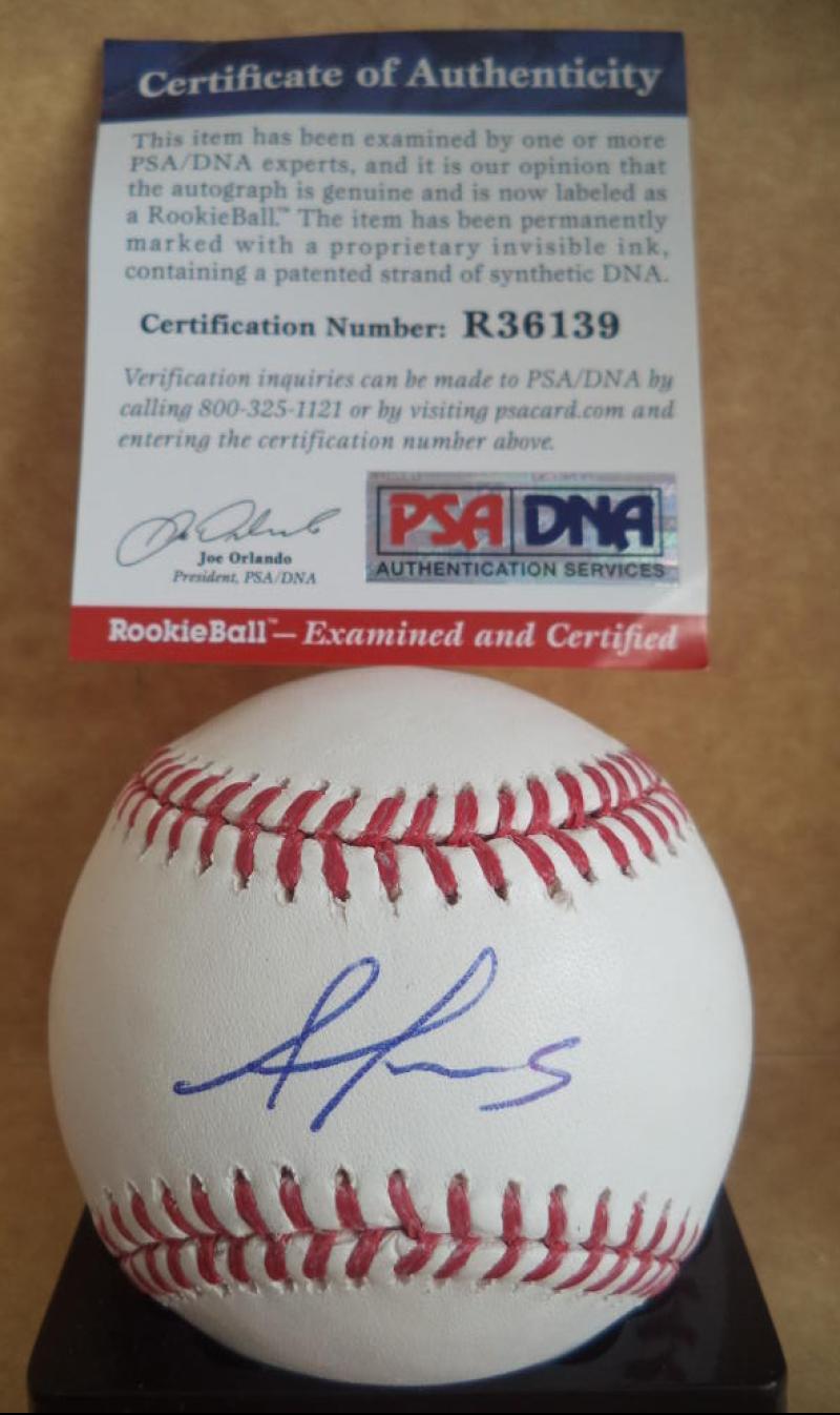 ALEX REYES ST. LOUIS CARDINALS ROOKIE GRAPH SIGNED M.L. BASEBALL PSA/DNA R36139