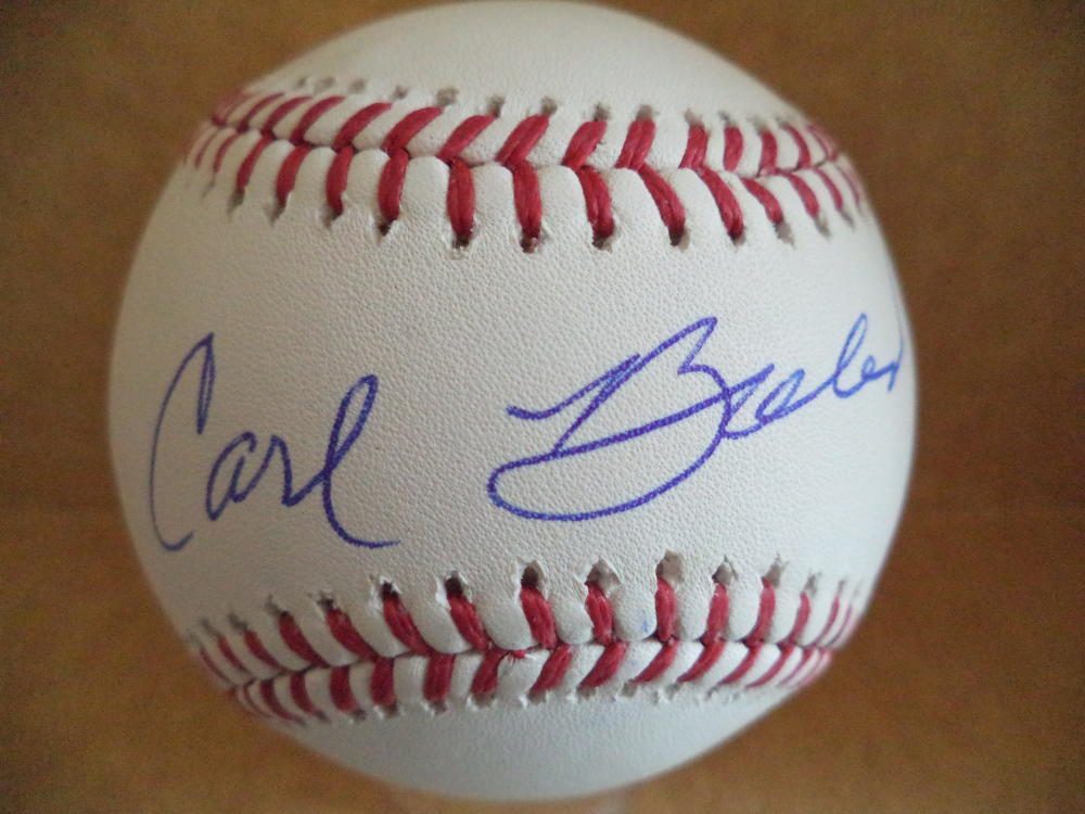 CARL BOLES SAN FRANCISCO GIANTS RARE SIGNED AUTOGRAPHED M.L. BASEBALL W/COA A