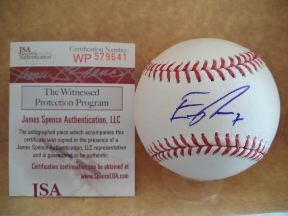 ERIC THAMES MILWAUKEE BREWERS SIGNED AUTOGRAPHED M.L. BASEBALL JSA WP579641