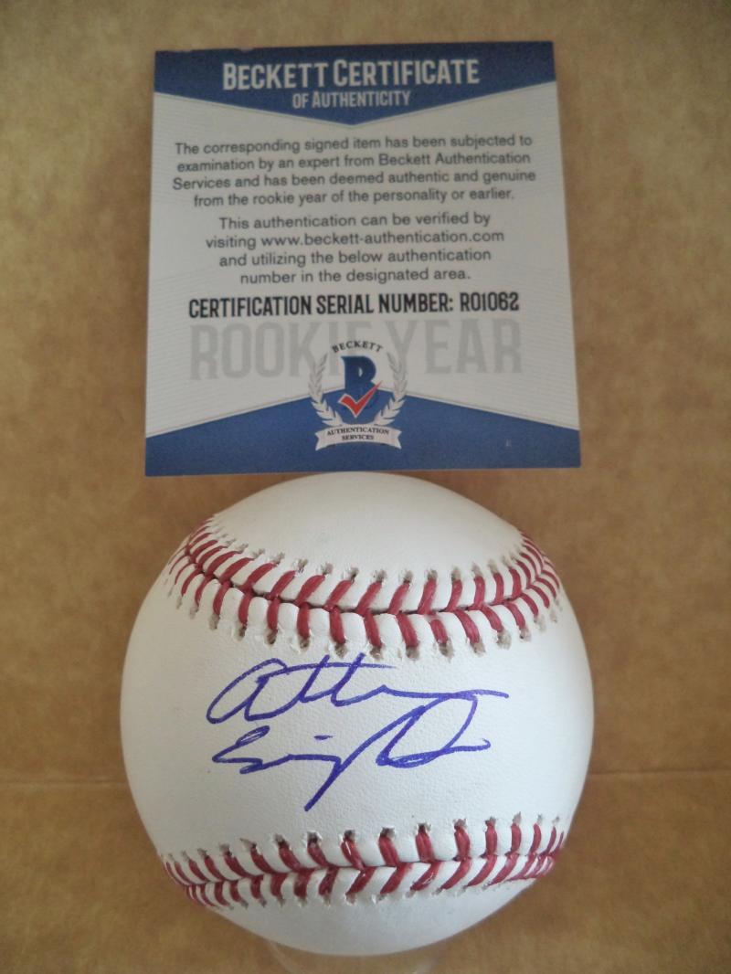 ANTHONY SEIGLER YANKEES 1ST RD PICK ROOKIE YEAR SIGNED ML BALL BECKETT R01062