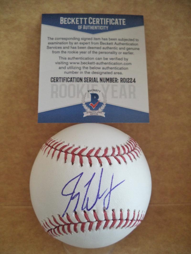 JOEY WENTZ ATLANTA BRAVES ROOKIE YEAR SIGNED AUTO M.L BASEBALL BECKETT R01224