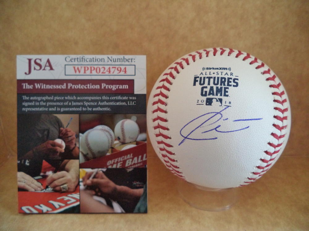 CARTER KIEBOOM NATIONALS SIGNED 2018 FUTURES GAME BASEBALL JSA WITNESS WPP024794