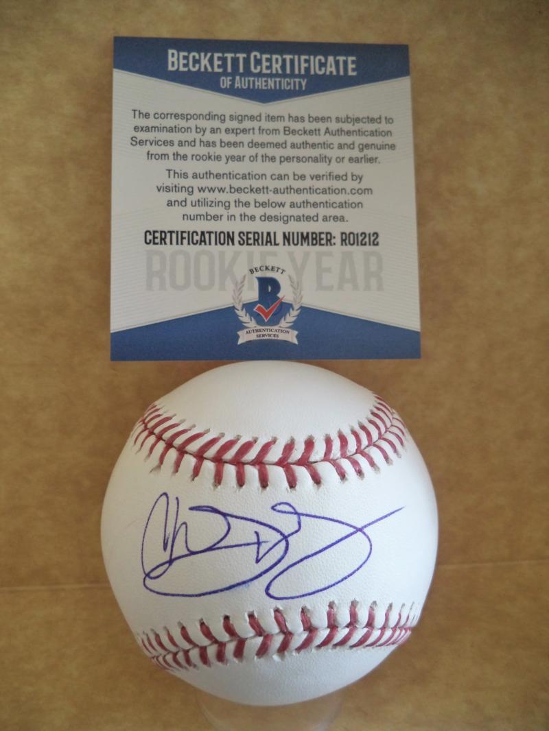 CHRISTIN STEWART DETROIT TIGERS ROOKIE YEAR SIGNED ML BASEBALL BECKETT RO1212