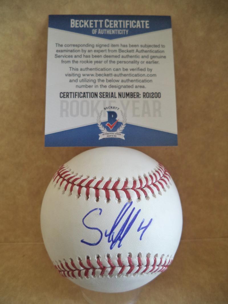 JESUS SANCHEZ TAMPA BAY RAYS ROOKIE YEAR SIGNED M.L. BASEBALL BECKETT RO1200