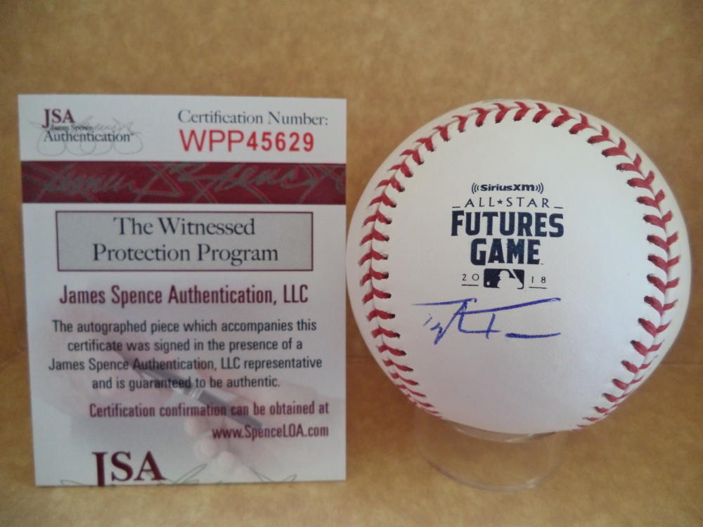 TAYLOR TRAMMELL SIGNED AUTO 2018 FUTURES GAME BASEBALL REDS/MVP JSA WPP45629