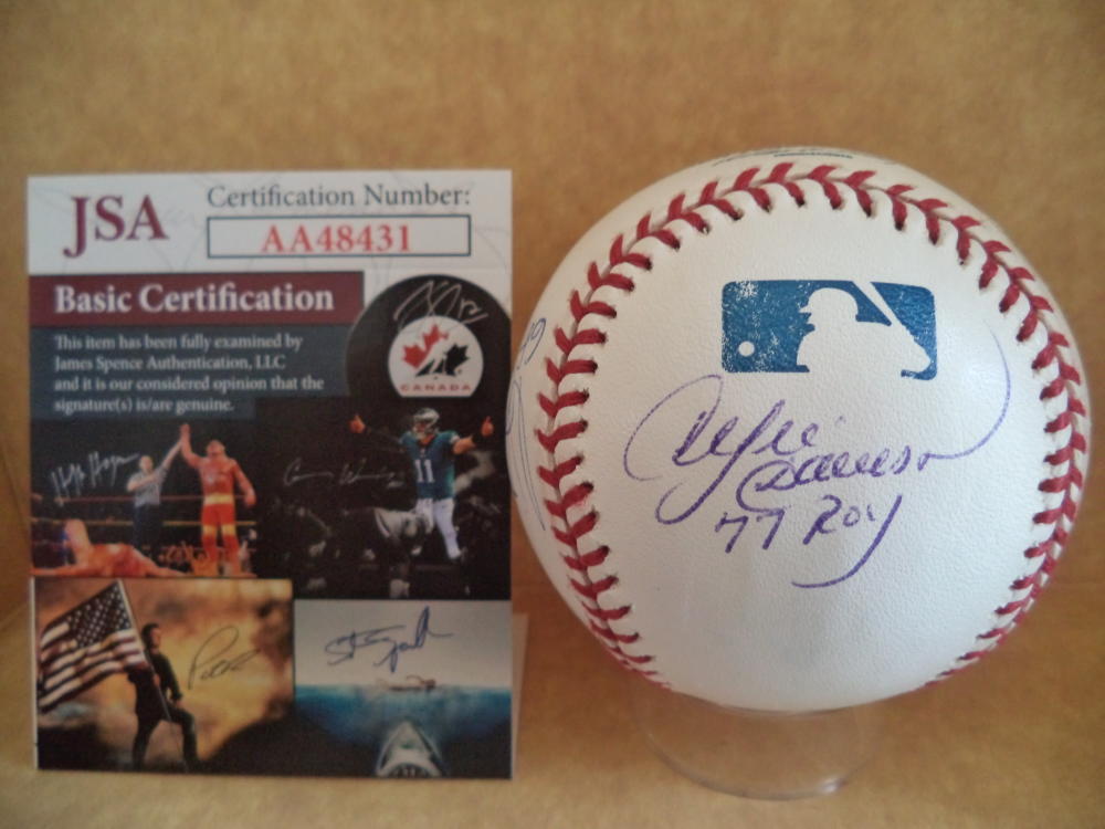 ROOKIE OF THE YEAR DARK/DAWSON/CEPEDA/TRESH/OLIVA/BAHSEN ML BASEBALL JSA AA48431