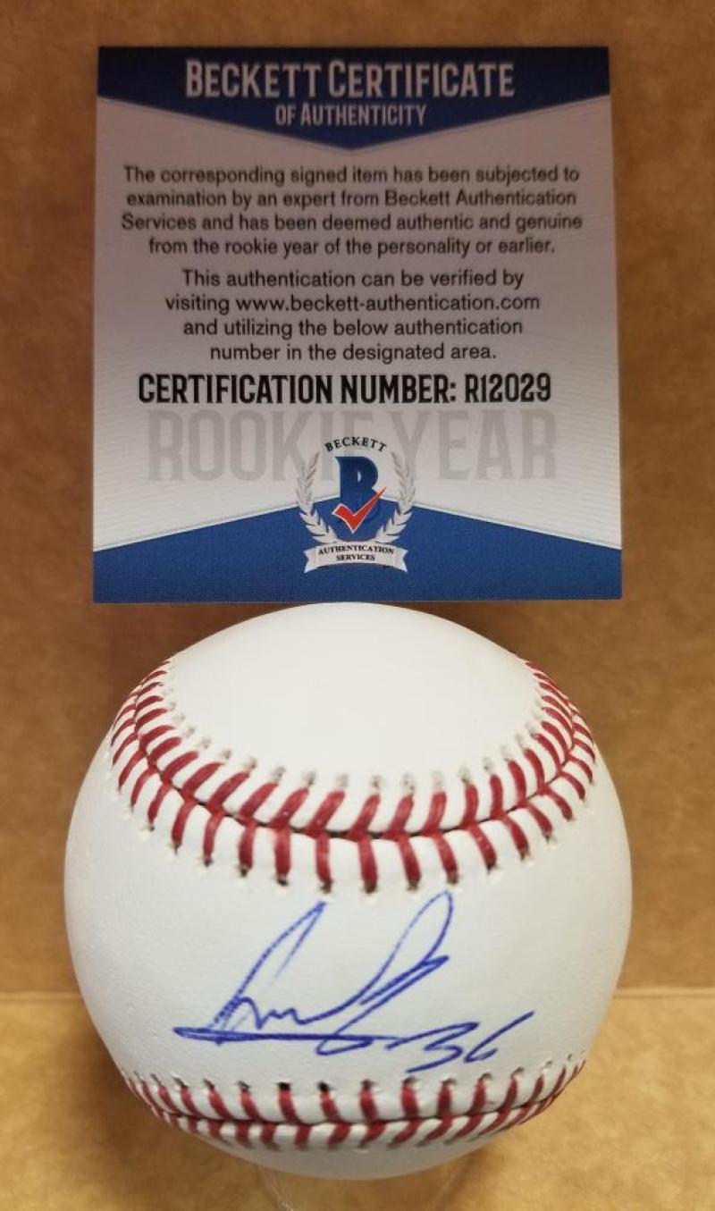 ALBERT ABREU NEW YORK YANKEES ROOKIE SIGNED AUTOGRAPHED YEAR BECKETT R12029