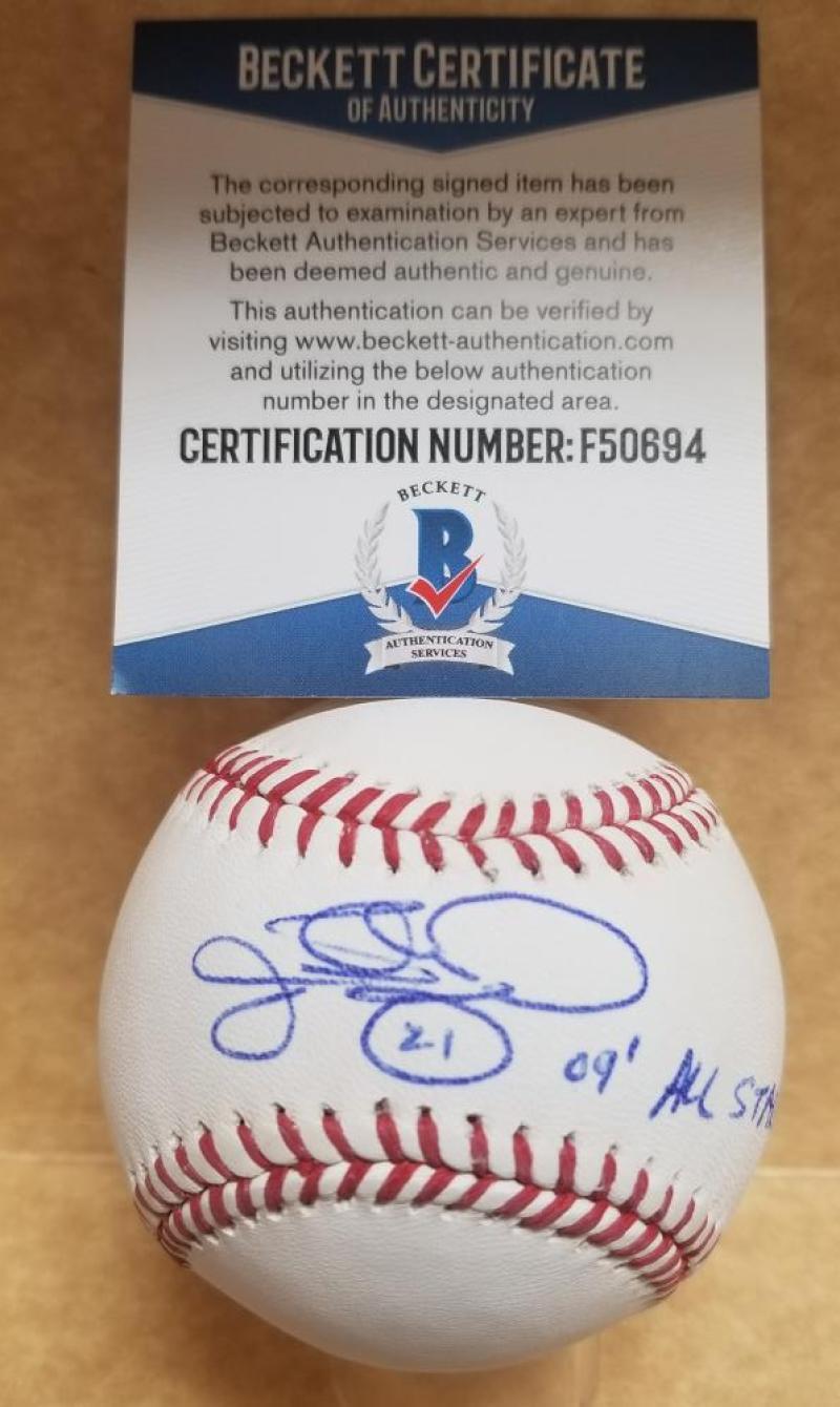 JASON MARQUIS ROCKIES/ CARDINALS SIGNED M.L. BASEBALL BECKETT F50694