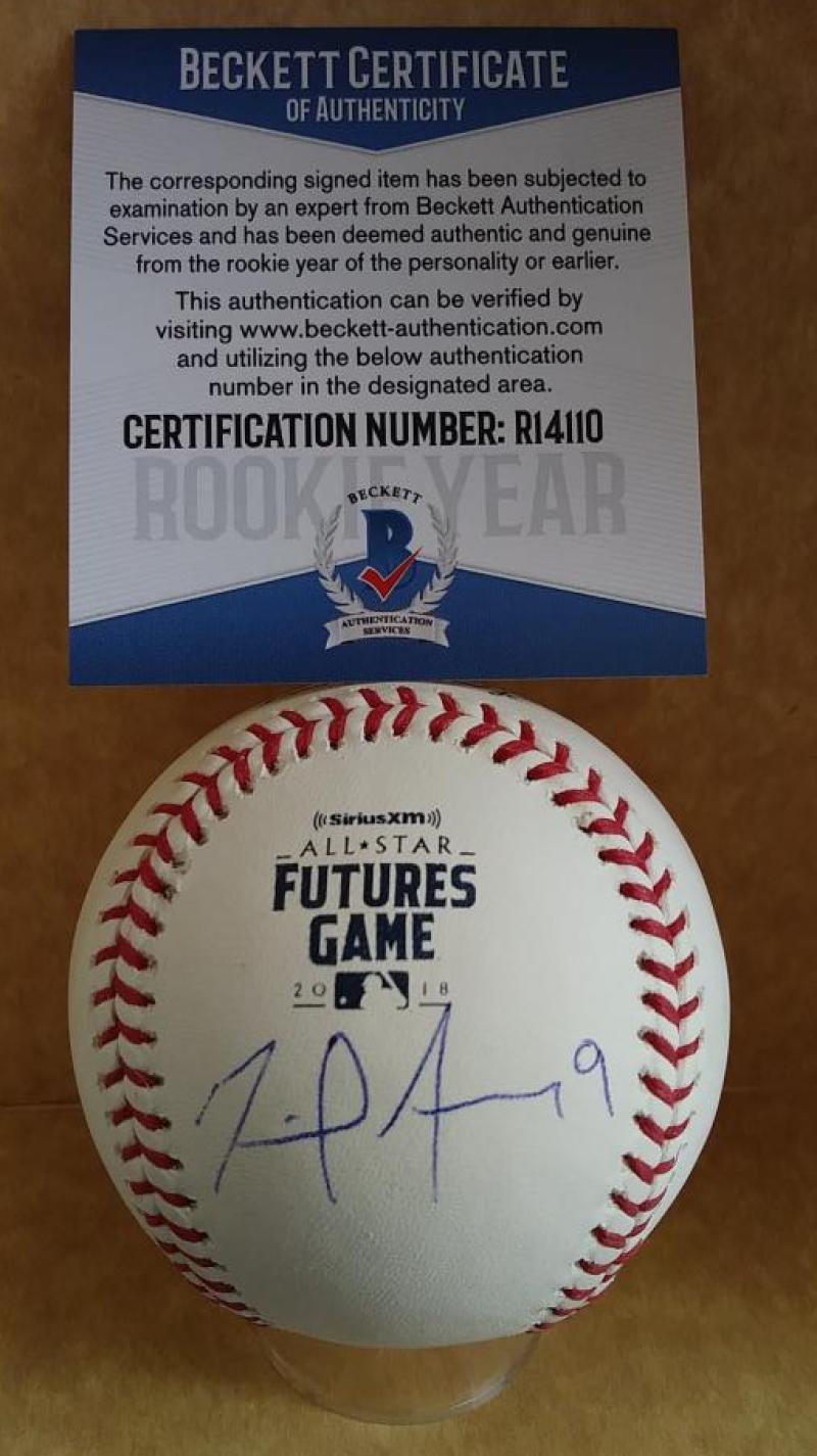 MIGUEL AMAYA CUBS ROOKIE YEAR SIGNED FUTURES GAME BASEBALL BECKETT R14110