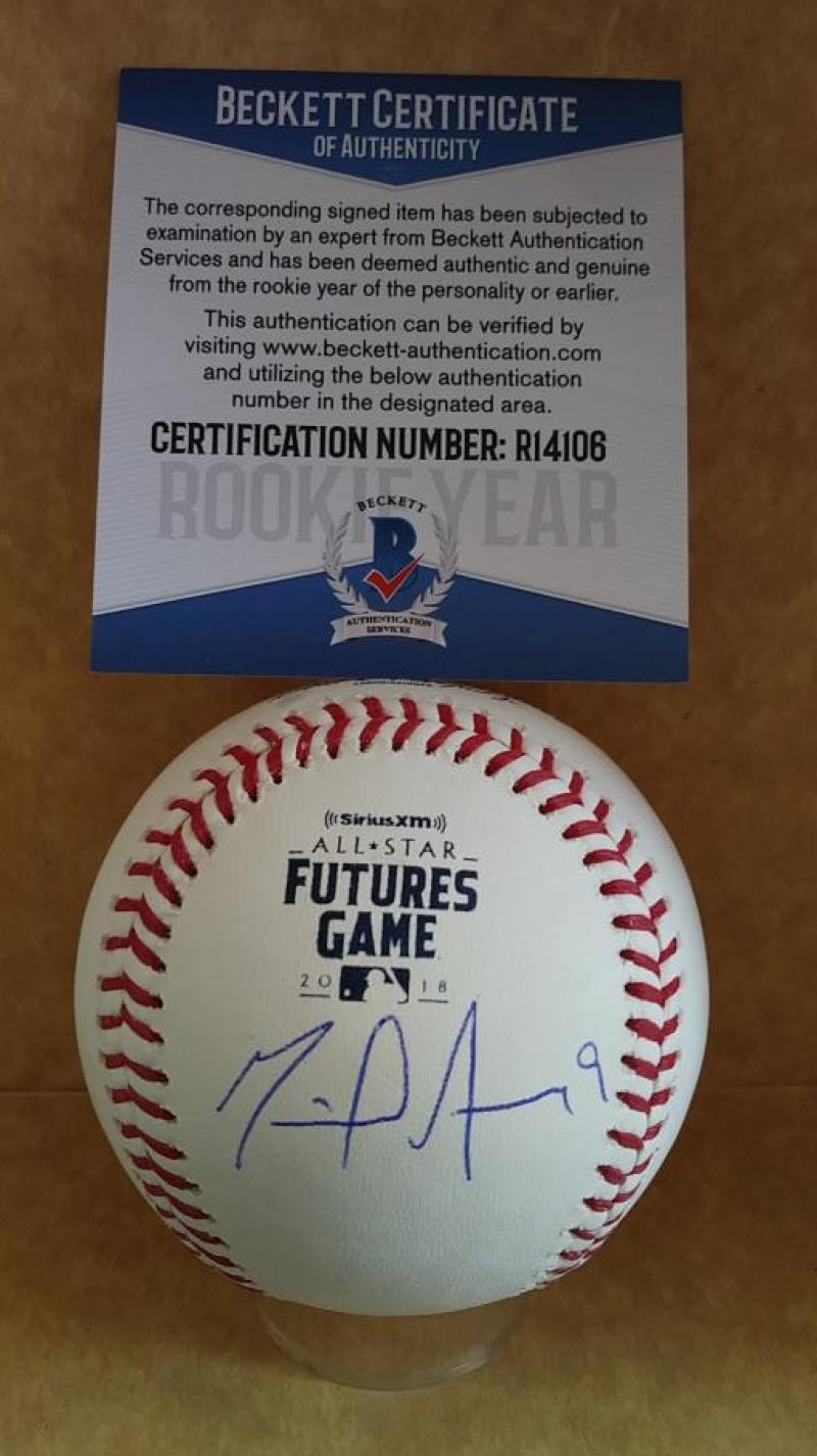MIGUEL AMAYA CUBS ROOKIE YEAR SIGNED FUTURES GAME BASEBALL BECKETT R14106
