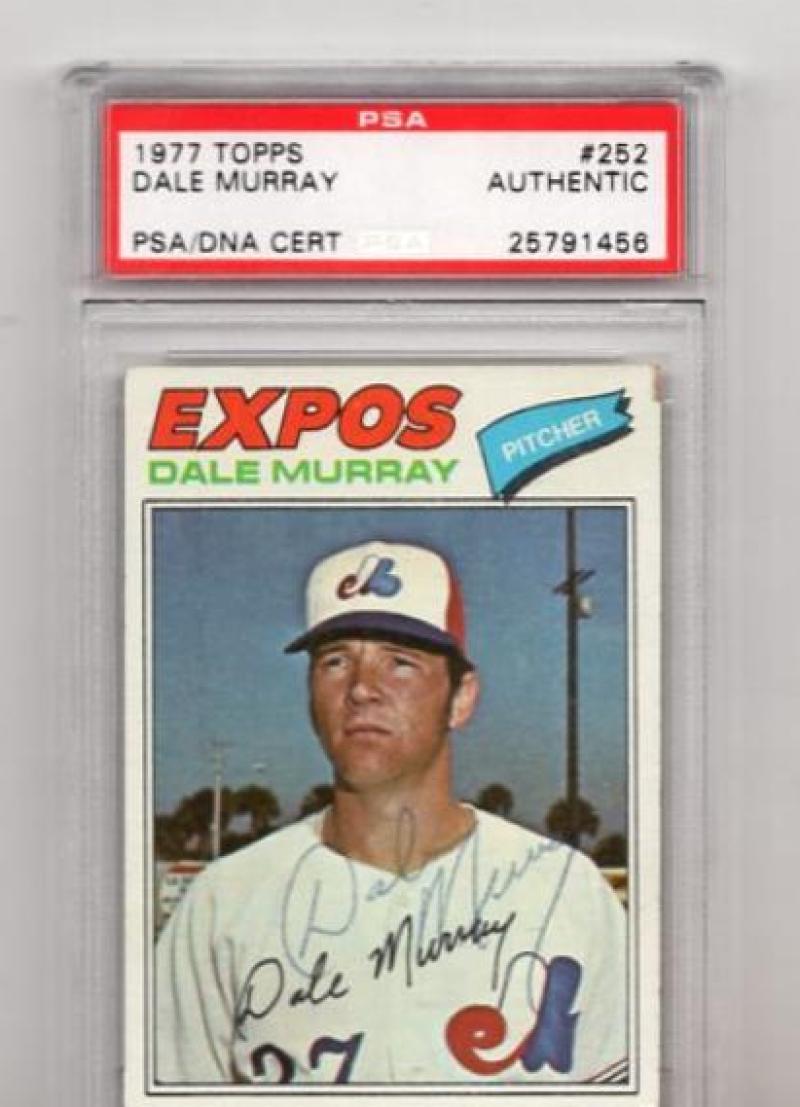 1977 TOPPS DALE MURRAY #252 PSA/DNA AUTHENTIC AUTO