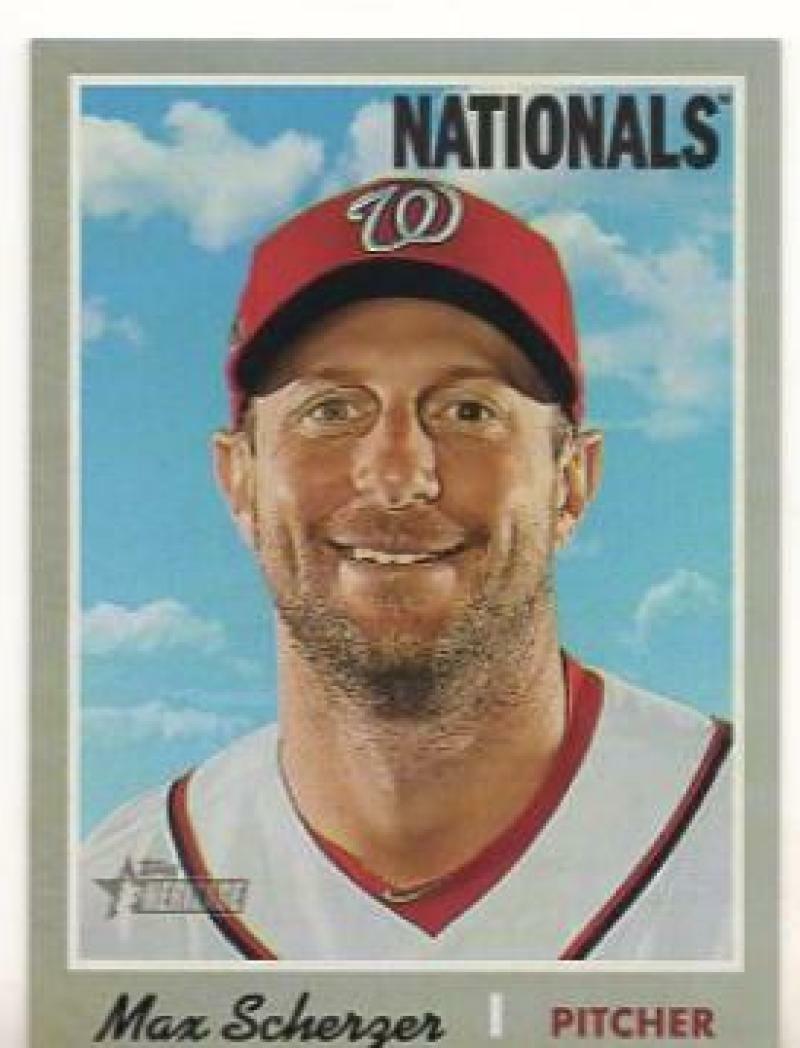 2019 TOPPS HERITAGE MAX SCHERZER CHROME SILVER #454