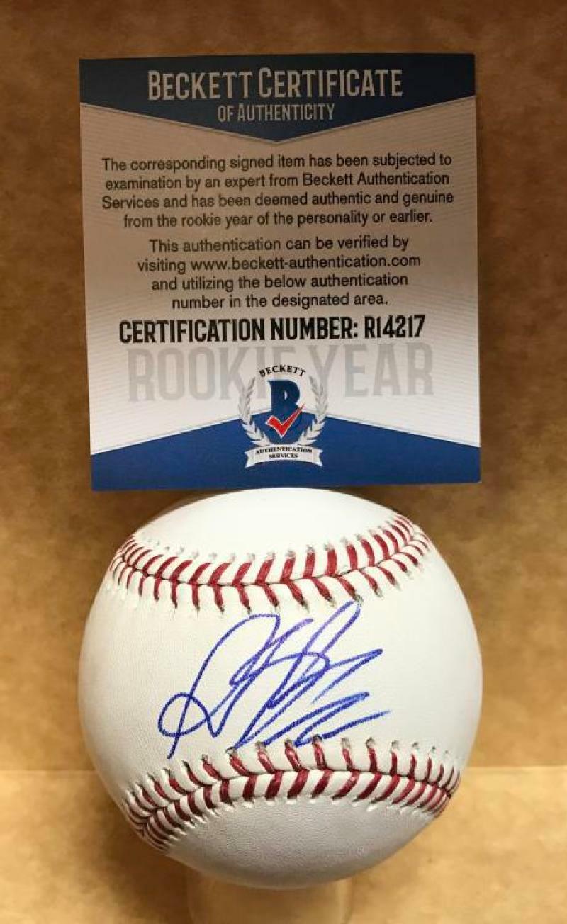 ARQUIMEDES GAMBOA PHILLIES ROOKIE YEAR SIGNED M.L. BASEBALL BECKETT R14217