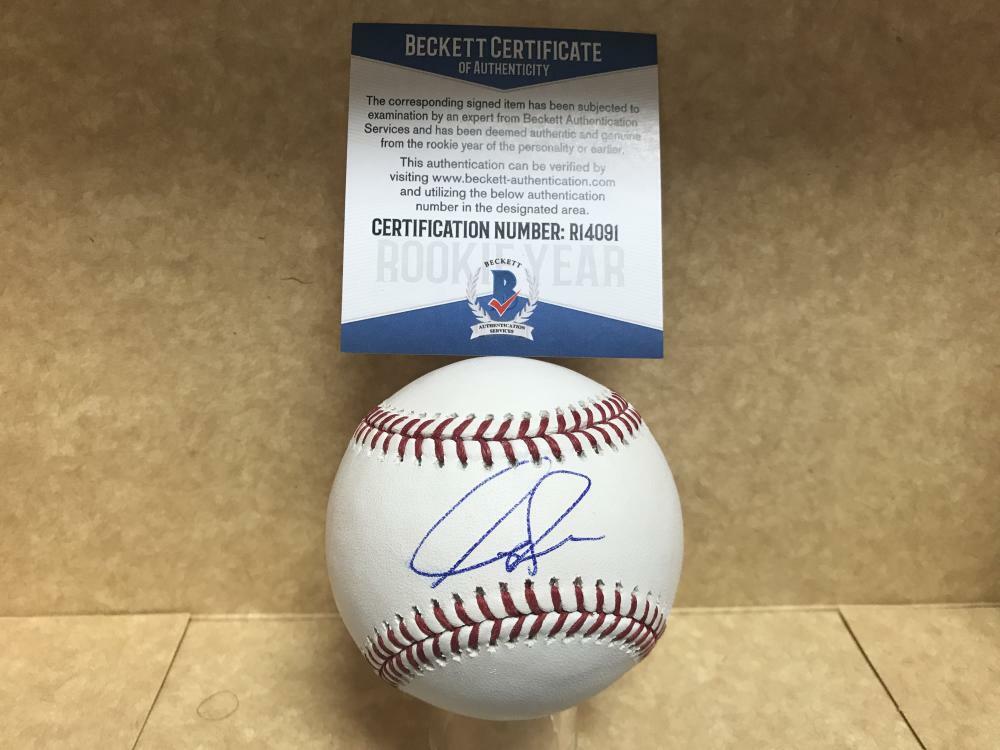 FORREST WHITLEY HOUSTON ASTROS ROOKIE YEAR SIGNED M.L. BASEBALL BECKETT R14091