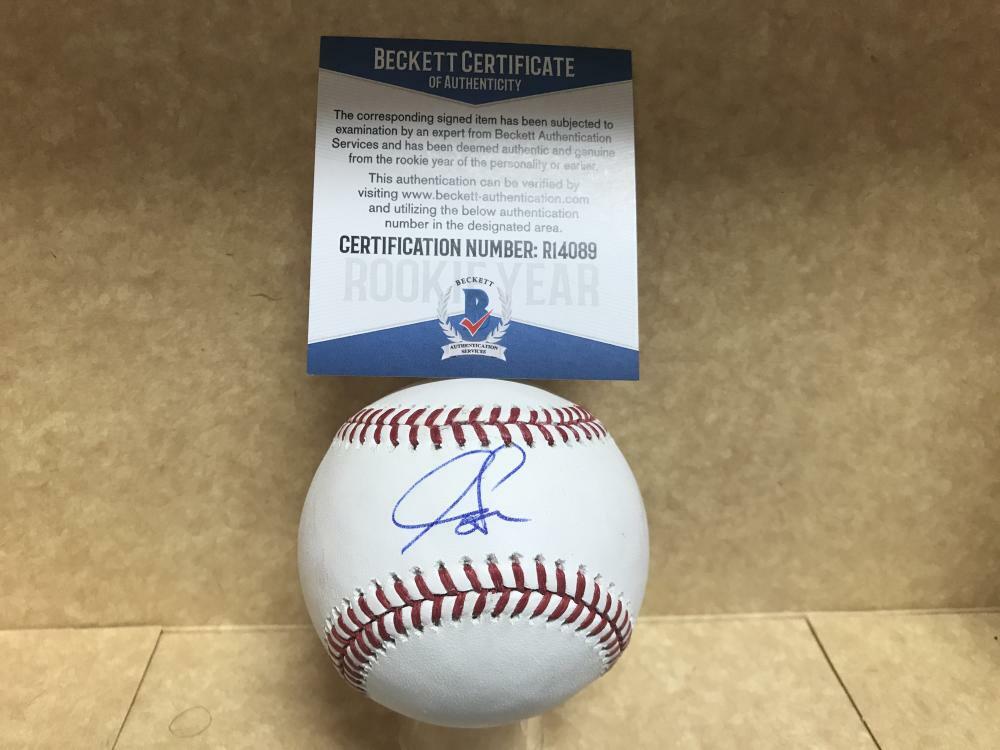 FORREST WHITLEY HOUSTON ASTROS ROOKIE YEAR SIGNED M.L. BASEBALL BECKETT R14089