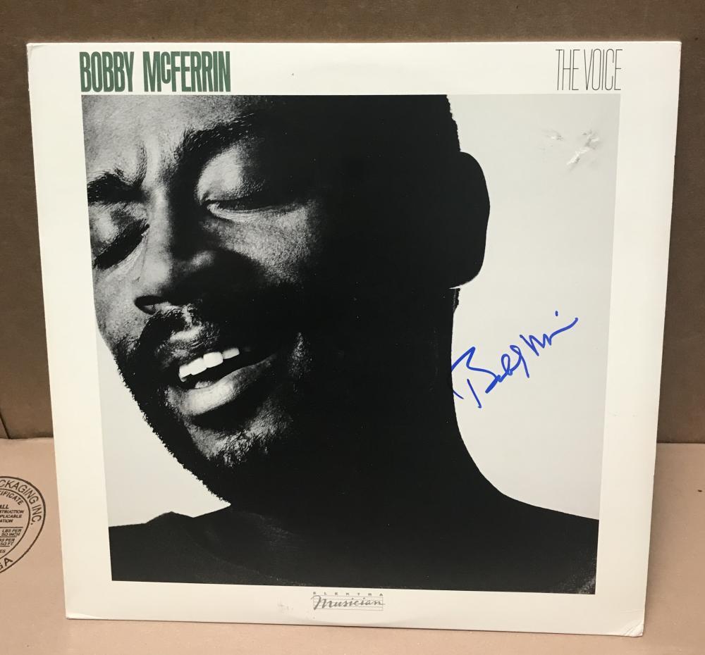 BOBBY MCFERRIN THE VOICE SIGNED VINYL LP RECORD W/COA
