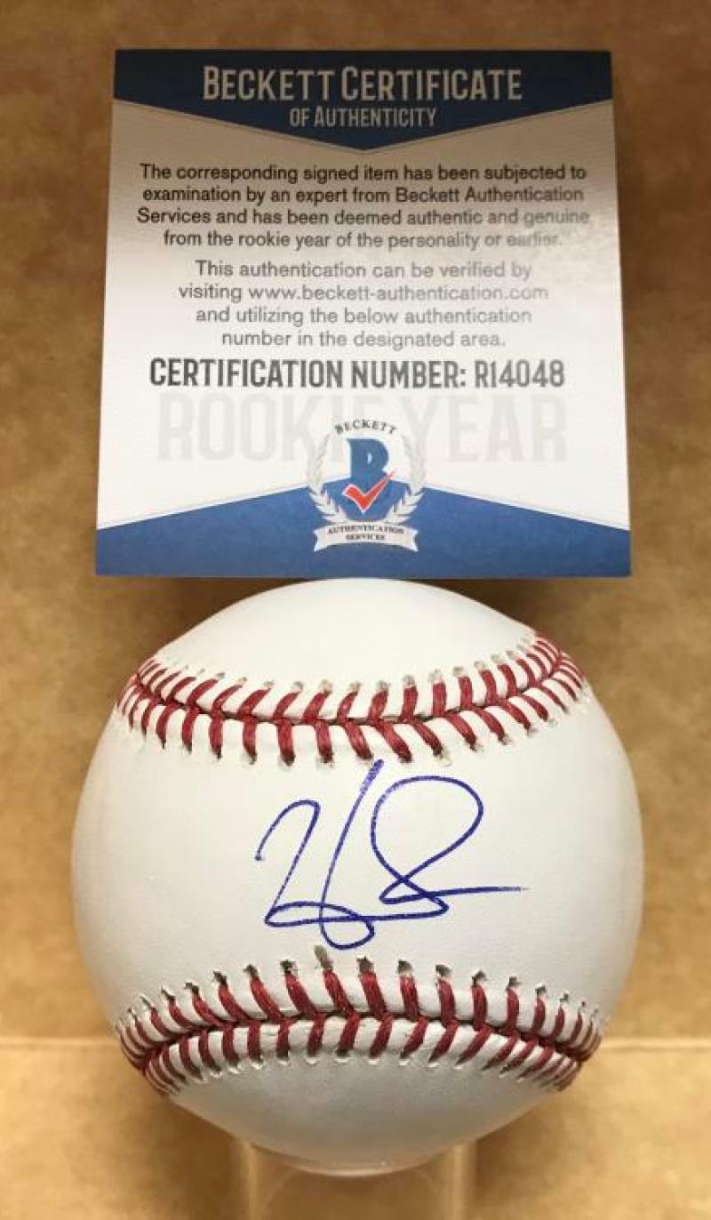 HUDSON POTTS SAN DIEGO PADRES ROOKIE YEAR SIGNED M.L. BASEBALL BECKETT R14051