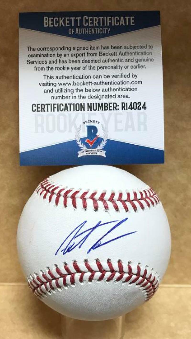 AUSTIN ALLEN SAN DIEGO PADRES ROOKIE YEAR SIGNED M.L. BASEBALL BECKETT R14024