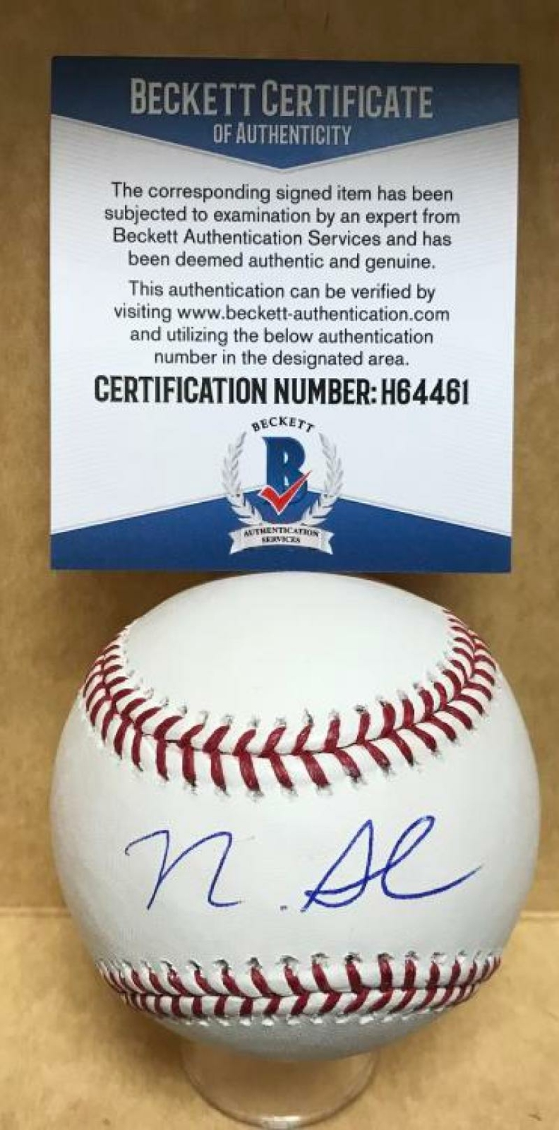 NICK SENZEL CINCINNATI REDS SIGNED AUTOGRAPHED M.L. BASEBALL BECKETT H64461