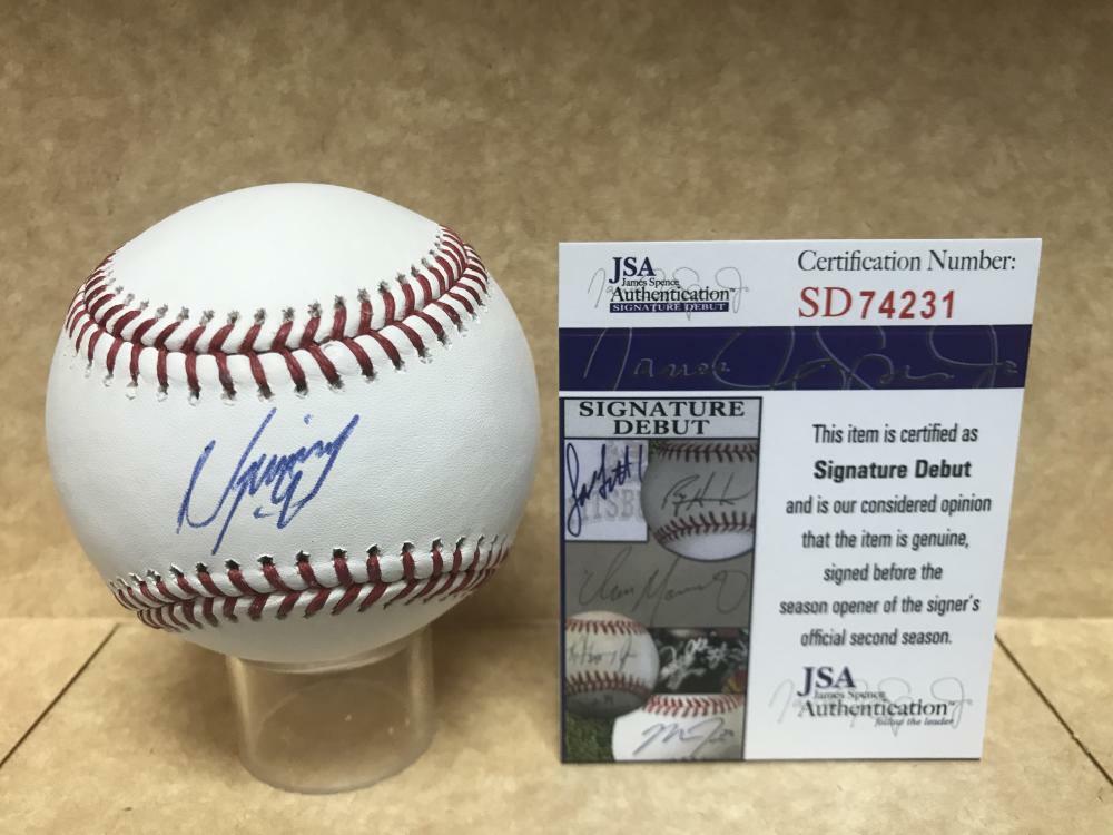 LUIS URIAS SAN DIEGO PADRES SIGNATURE DEBUT SIGNED AUTO M.L. BASEBALL JSA SD7423