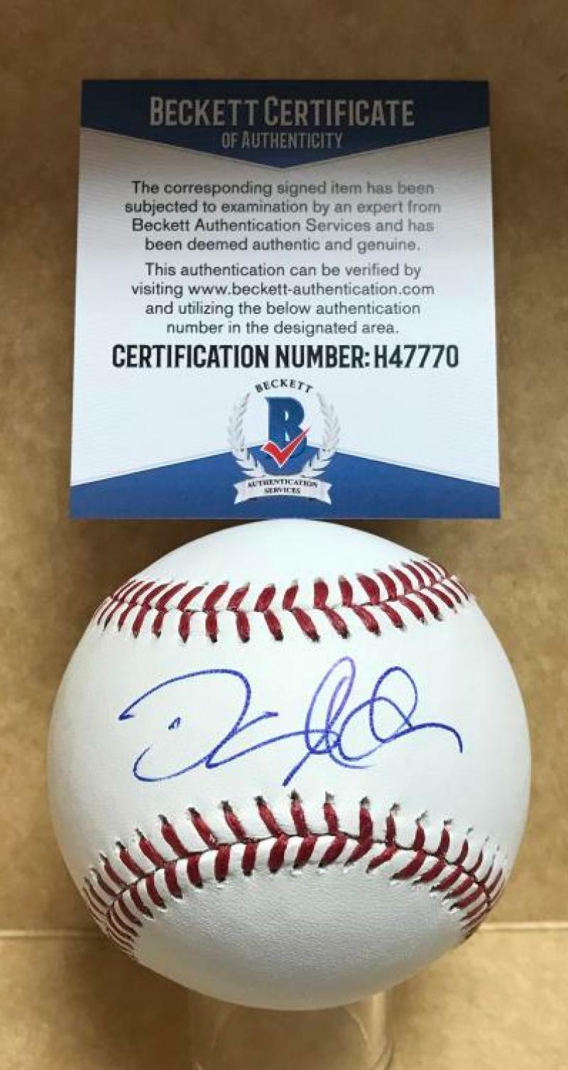 DAVID ADAMS NEW YORK YANKEES SIGNED M.L. BASEBALL BECKETT H47770