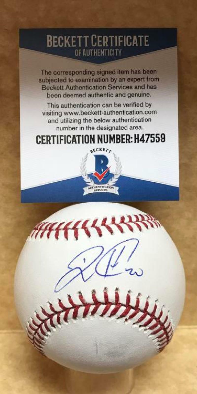 WILSON RAMOS NEW YORK METS SIGNED M.L. BASEBALL BECKETT H47559
