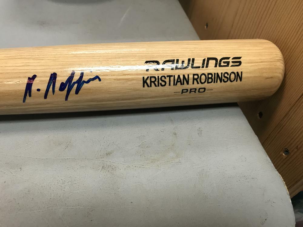 KRISTIAN ROBINSON ARIZONA DIAMONDBACKS SIGNED ENGRAVED RAWLINGS BAT JSA SD55234