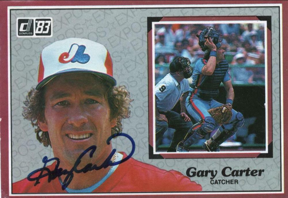 1983 DONRUSS BIGGARY CARTER EXPOS EXPOS SIGNED AUTOGRAPHED #58 W/ COA