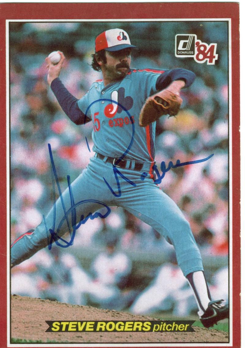 1984 DONRUSS BIG STEVE ROGERS EXPOS #48 SIGNED AUTOGRAPHED W/ COA COLLECTIBLE MEMORABILIA