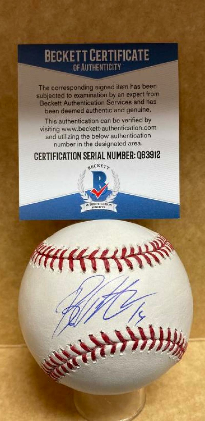 BILLY BUTLER ROYALS/YANKEES SIGNED AUTOGRAPHED M.L. BASEBALL BECKETT Q63912