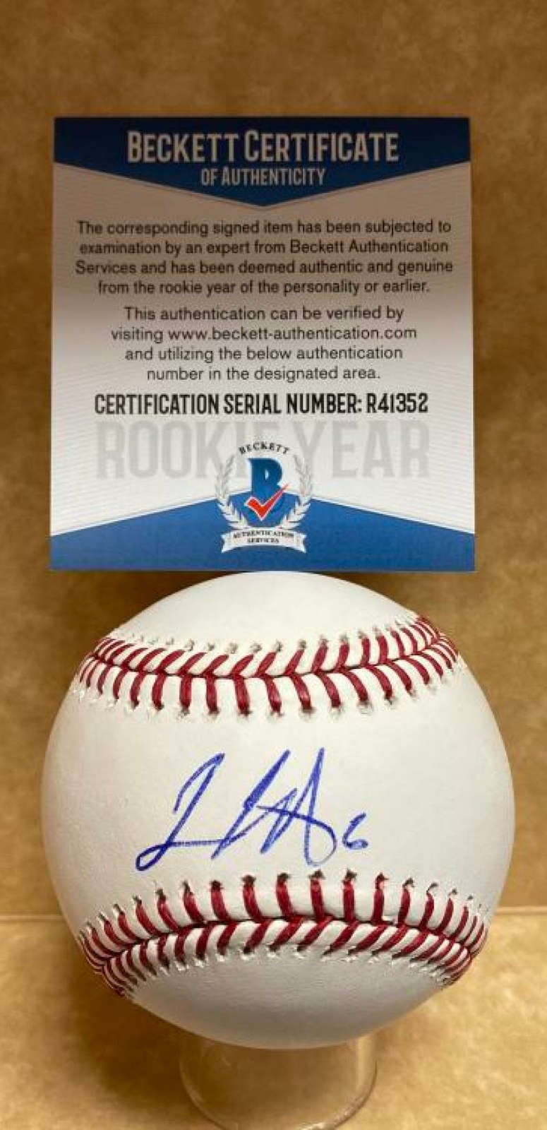 JAMESON HANNAH CINCINNATI REDS ROOKIE YEAR SIGNED M.L. BASEBALL BECKETT R41352