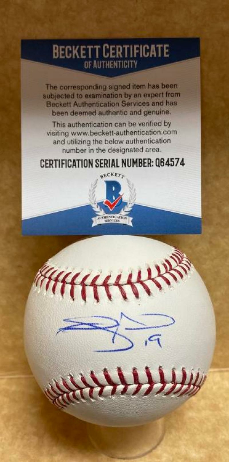 LANCE NIX REDS/PHILLIES SIGNED AUTOGRAPHED M.L. BASEBALL BECKETT Q64574