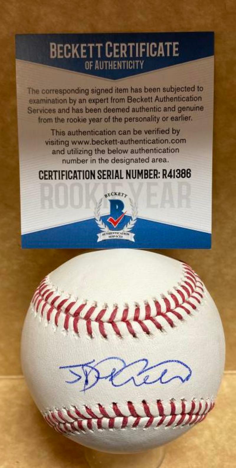 JOSE DEVERS MIAMI MARLINS ROOKIE YEAR SIGNED AUTO M.L. BASEBALL BECKETT R41386