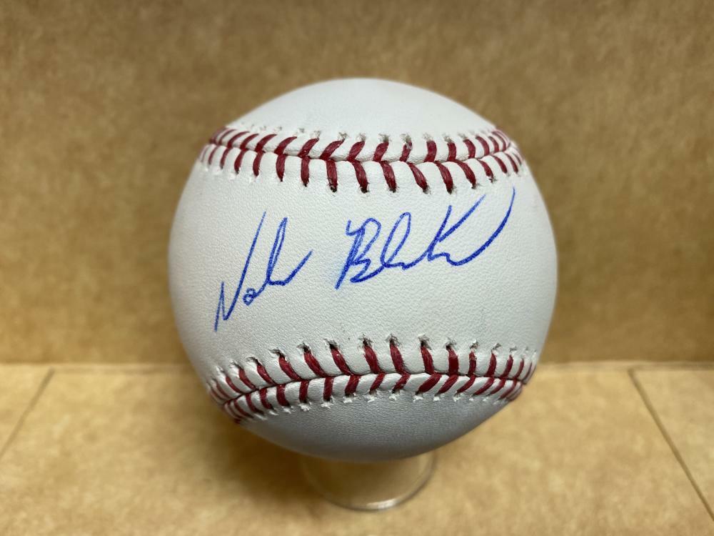 NOLAN BLACKWOOD OAKLAND A'S /TIGERS SIGNED AUTOGRAPHED M.L. BASEBALL W/ COA