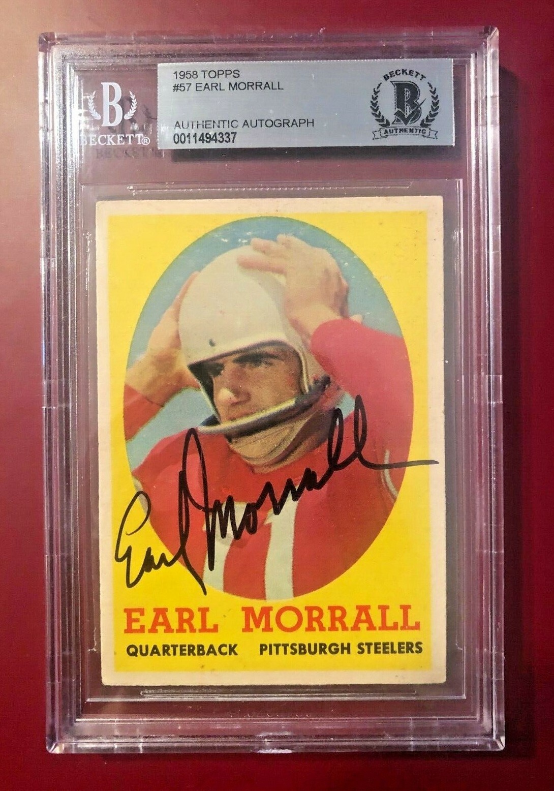 1958 TOPPS EARL MORRALL #57 STEELERS