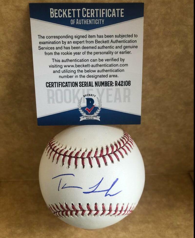 TREVOR LARNACH MINNESOTA TWINS ROOKIE YEAR SIGNED AUTO M.L. BASEBALL R42105