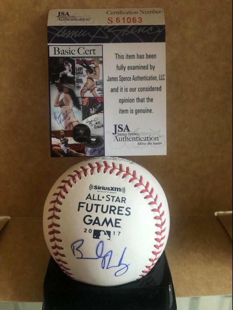 BRENDAN RODGERS COLORADO ROCKIES SIGNED 2017 FUTURES GAMES BASEBALL JSA S61063