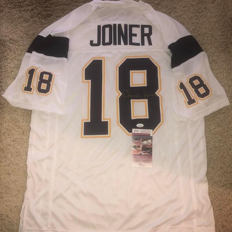 CHARLIE JOINER CHARGERS WHITE#18 SIGNED AUTOGRAPHED XL CUSTOM JERSEY JSA