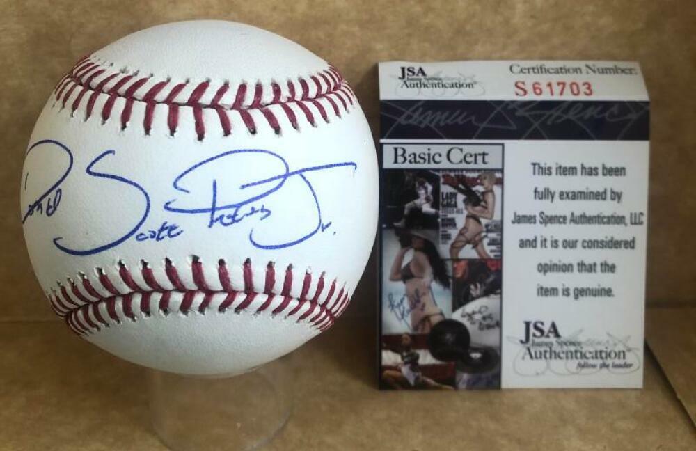 DJ PETERS FULL NAME LOS ANGELES DODGERS SIGNED AUTO M.L. BASEBALL JSA S61703