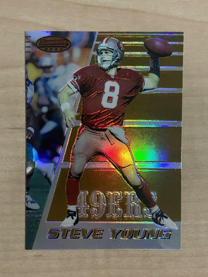 1996 BOWMANS BEST STEVE YOUNG REFRACTOR #5 49ERS