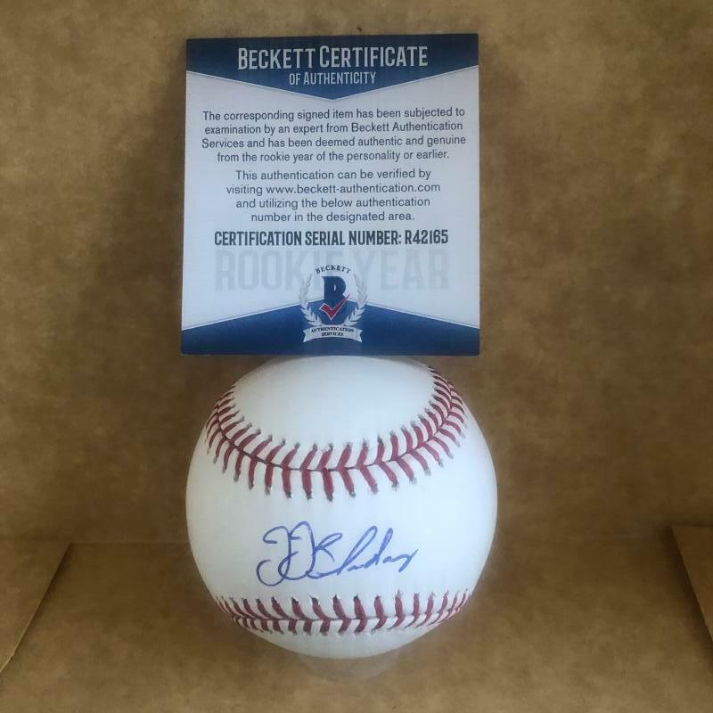 J.J. BLEDAY MIAMI MARLINS ROOKIE YEAR SIGNED AUTO M.L. BASEBALL BECKETT R42165