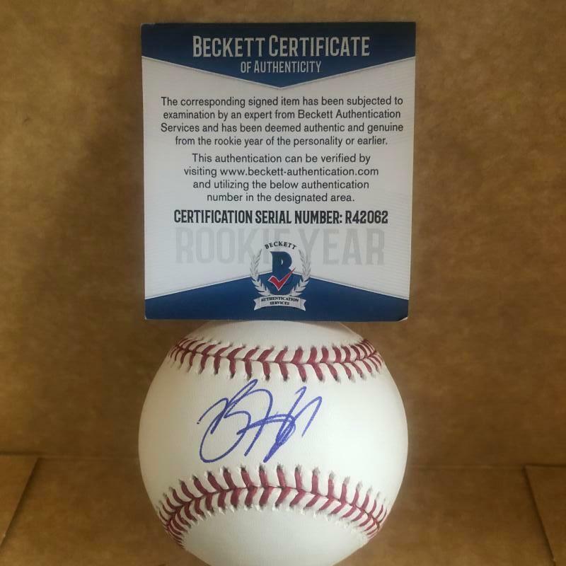 BRETT HONEYWELL TAMPA BAY RAYS ROOKIE YEAR SIGNED AUTO M.L. BASEBALL BAS R42062