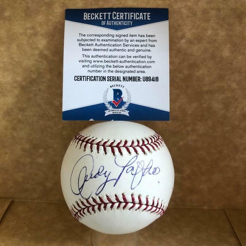 ANDY PAFKO MILWAUKEE BRAVES SIGNED AUTOGRAPHED M.L. BASEBALL BECKETT