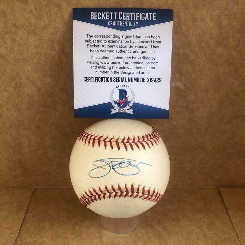 JIM PALMER BALTIMORE ORIOLES SIGNED AUTOGRAPHED A.L. BASEBALL BECKETT X19429